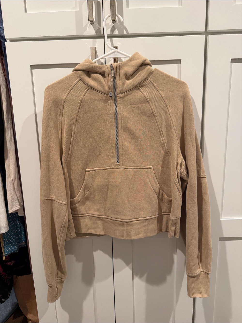 lululemon athletica Beige Half-Zip Hoodie